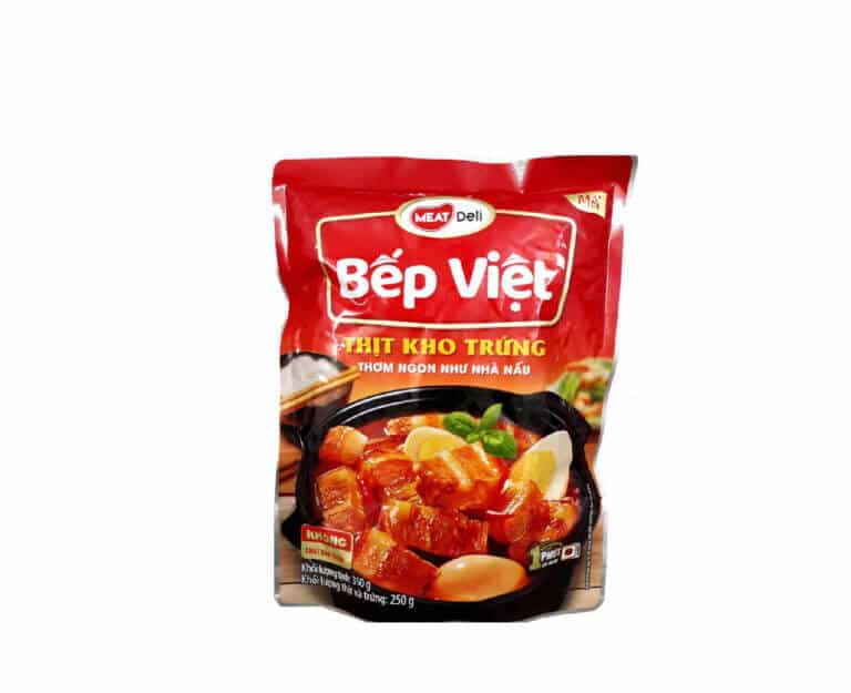 túi retort thịt kho trứng 