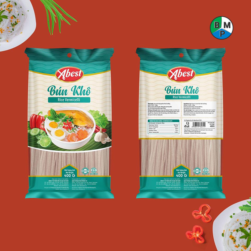 túi hàn lưng đựng bún màng ghép